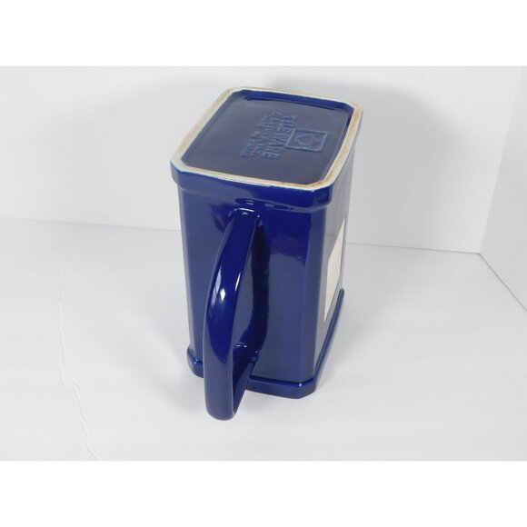 Roshco Tile Ware Collection Blue Ceramic Pitcher White Citrus Fruit Tile Accent - Picture 14 of 16